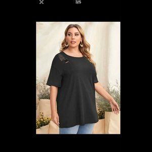SHEIN slashed tee sz 3XL